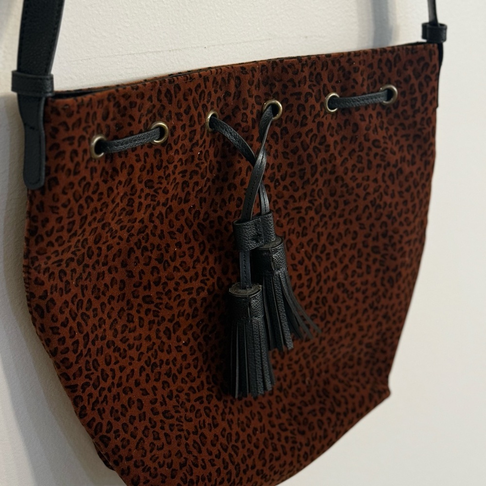 American Eagle Leopard Printed Satchel Crossbody Purse